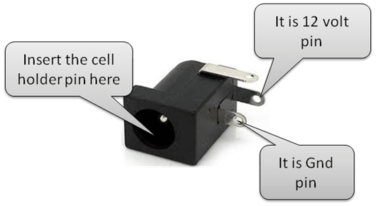 Pin Diagram of DC Jack