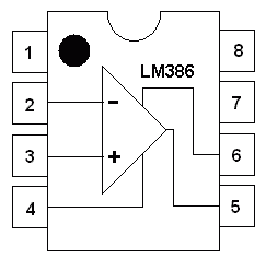 Pin Diagram of LM-386 