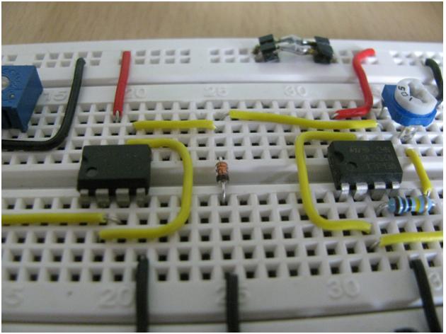  Positive Clipping Circuit on Breadboard