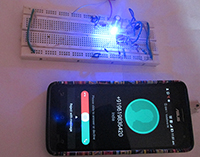 Prototype of 555 IC based Mobile Call Indicator Circuit designed on a breadboard