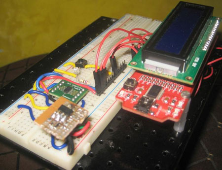 Prototype of ATMega168 based Digital Spirit Level Indicator