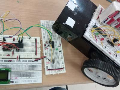 Prototype of AVR based Gesture Controlled Wireless Robot