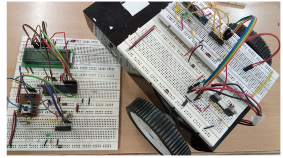 Prototype of AVR based Joystick Controlled Wireless Robot