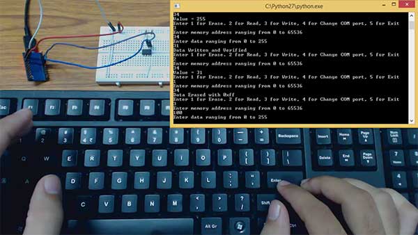 Prototype of Arduino based USB EEPROM Reader Prototype of Arduino based USB EEPROM Reader