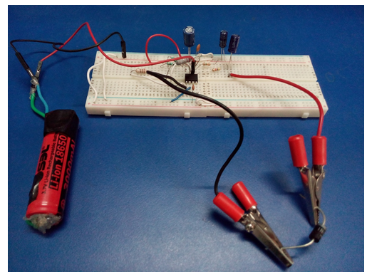 Prototype of Boost Converter designed on a Breadboard