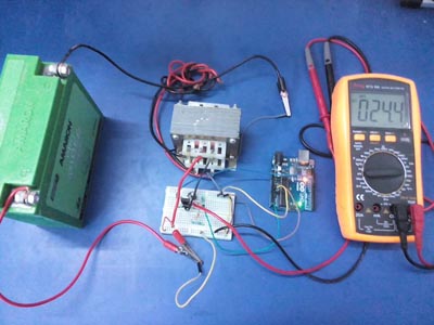 Prototype of Closed Loop Boost Converter Designed on a Breadboard