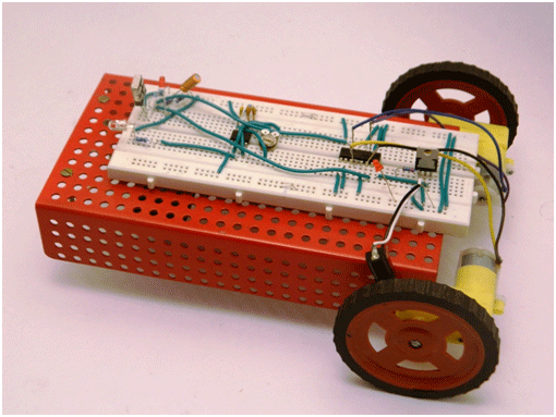 Prototype of Microcontroller-Less Obstacle Avoiding Robot