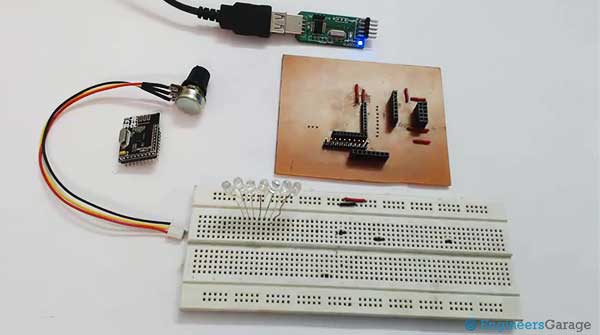 Prototype of NRF24LE1 Interfacing with ADC