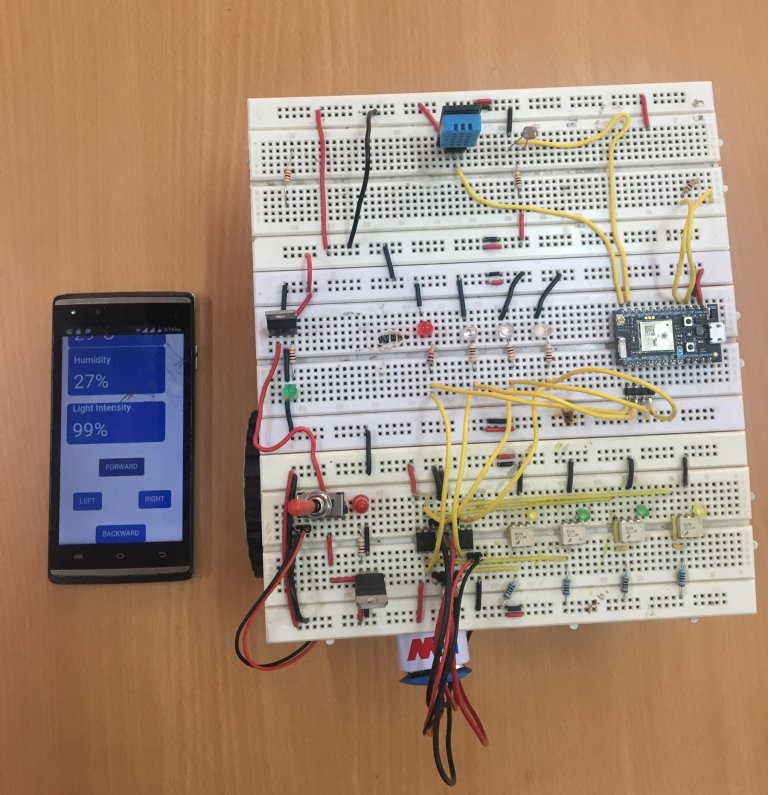 Prototype of Particle Photon based Internet Controlled Robot Car