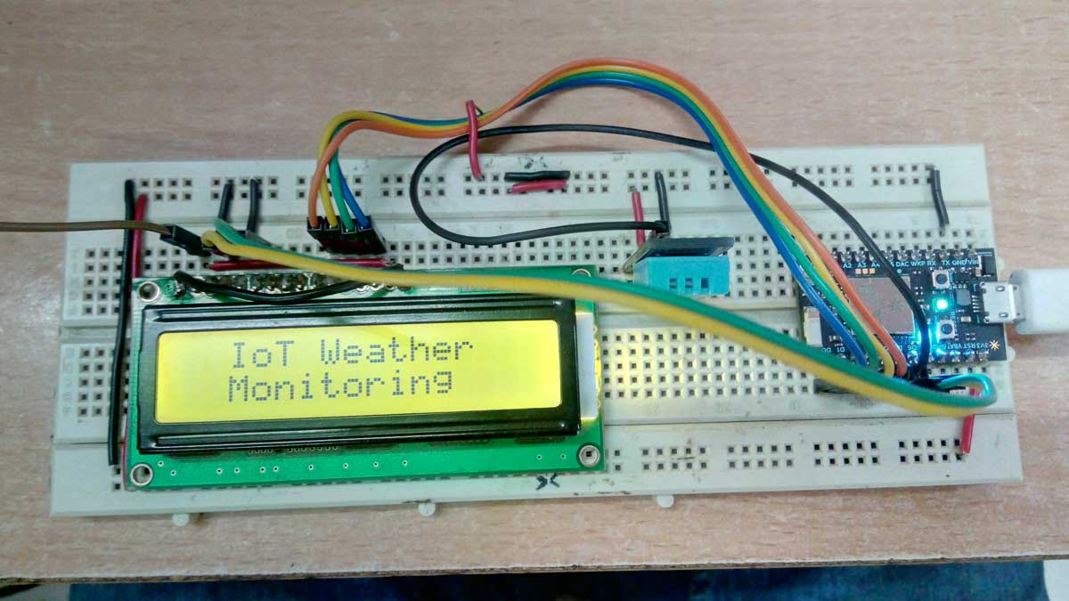 Prototype of Particle Photon and Blynk based IOT Weather Monitoring System