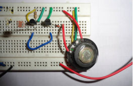 Prototype Of darkness detector circuit On Breadboard