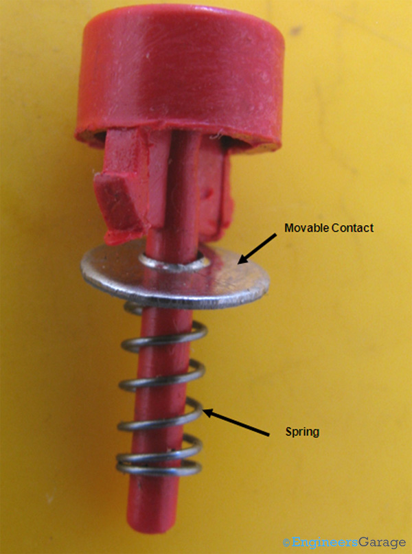 Push Button---Movable Contact and Spring Push Button---Movable Contact and Spring