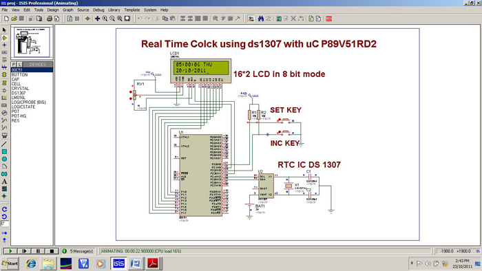 RTC working on Proteus