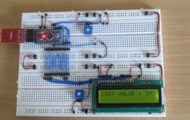 Saving Sensor Value In EEPROM Of Arduino Circuit Setup On Breadboard