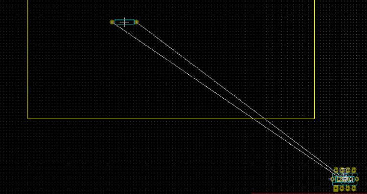 Screenshot of arranging components on layout in KIcad