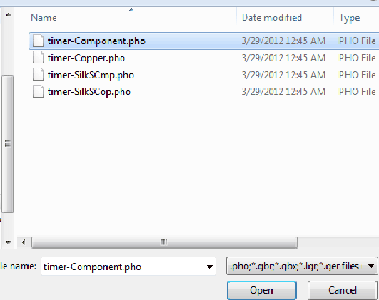 Screenshot of component layer file Screenshot of component layer file