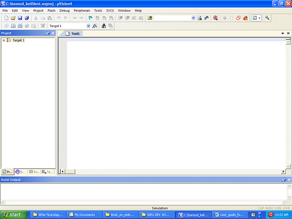 Screenshot of Creating New File on Keil Compiler