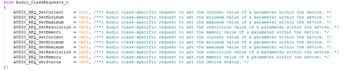 Screenshot of MIDI Subclass device specific descriptor