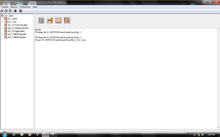 Screenshot of KIcad IDE