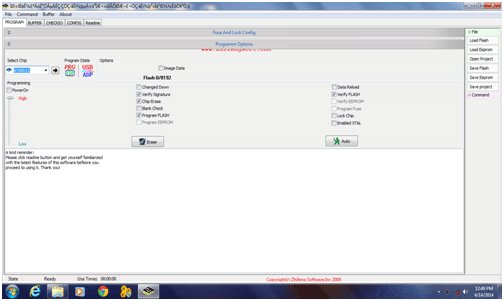 Screenshot of PROG ISP application