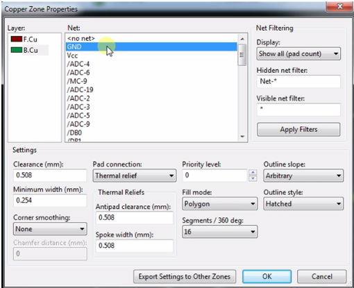 Screenshot of Properties Window 