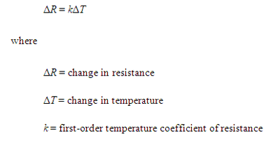 Screenshot of resistance calculation for Thermister from datasheet