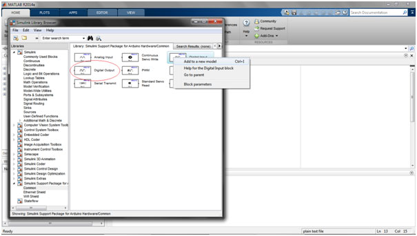 Screenshot of selecting Digital Output on Simulink