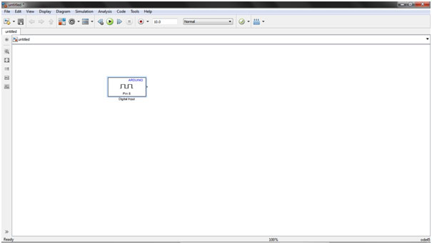 Screenshot of Simulink Model on Matlab