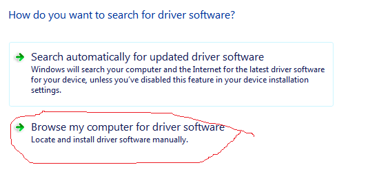 Searching For Driver in Windows