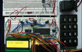 Servo Motor Control Through Keypad Using 8051 Microcontroller Circuit On Breadboard