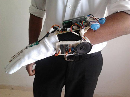 Sign Language Glove with Voice Synthesizer