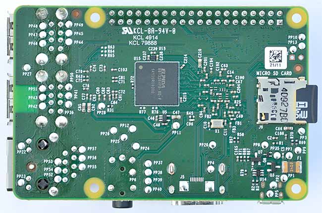 Typical Image of Raspberry Pi 3 MicroSD Card Slot Typical Image of Raspberry Pi 3 MicroSD Card Slot