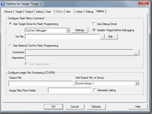 Utilities Option for the NXP LPC1768