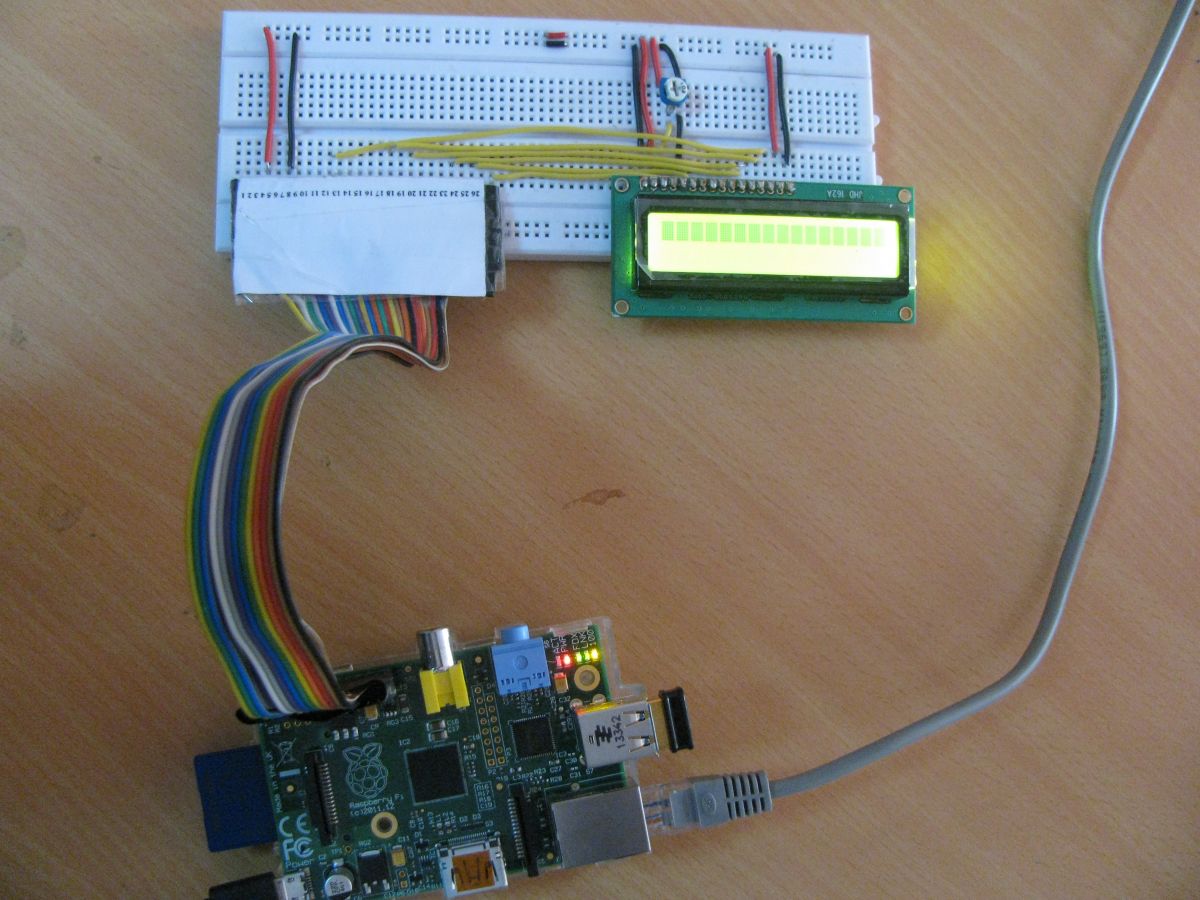 Web Controlled LCD Display Using Raspberry Pi Prototype