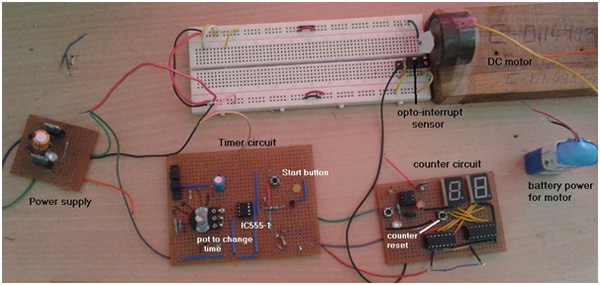 Simple RPM Counter using IC555