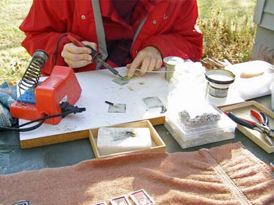 Practice soldering in well-ventilated area 