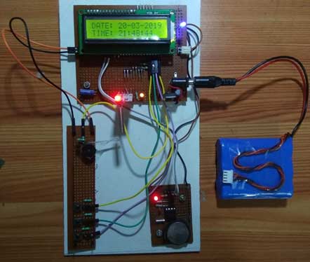 Remote Car Status Monitoring Cum Real Time Digital Clock Device 