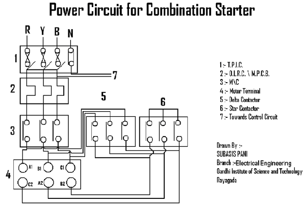 Combination Motor Starter Wiring Diagram Meaning from www.engineersgarage.com