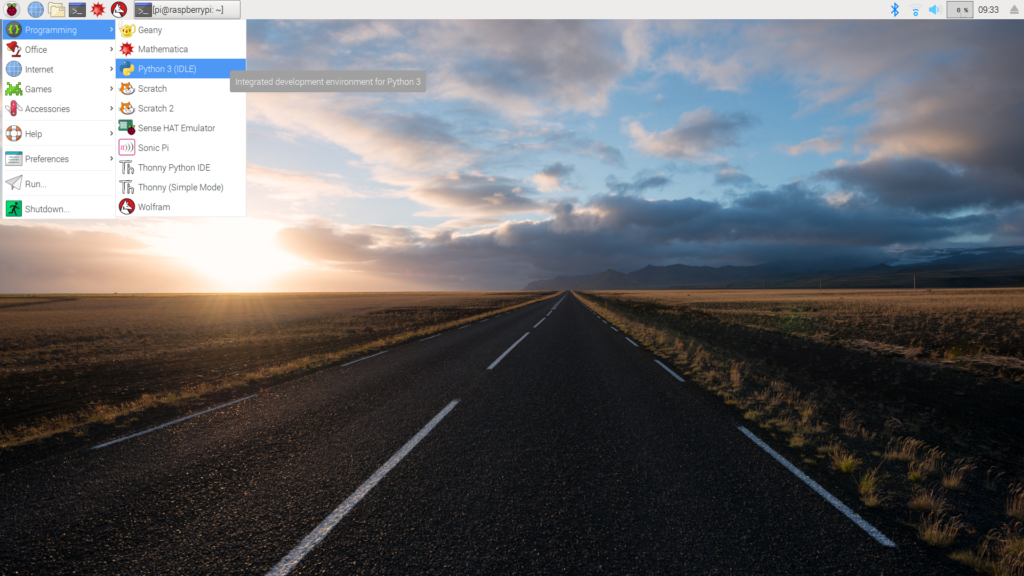 Opening IDLE on Raspbian