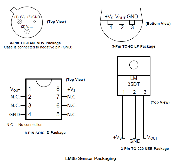 Sensors Modules Lm35 Temperature Sensor