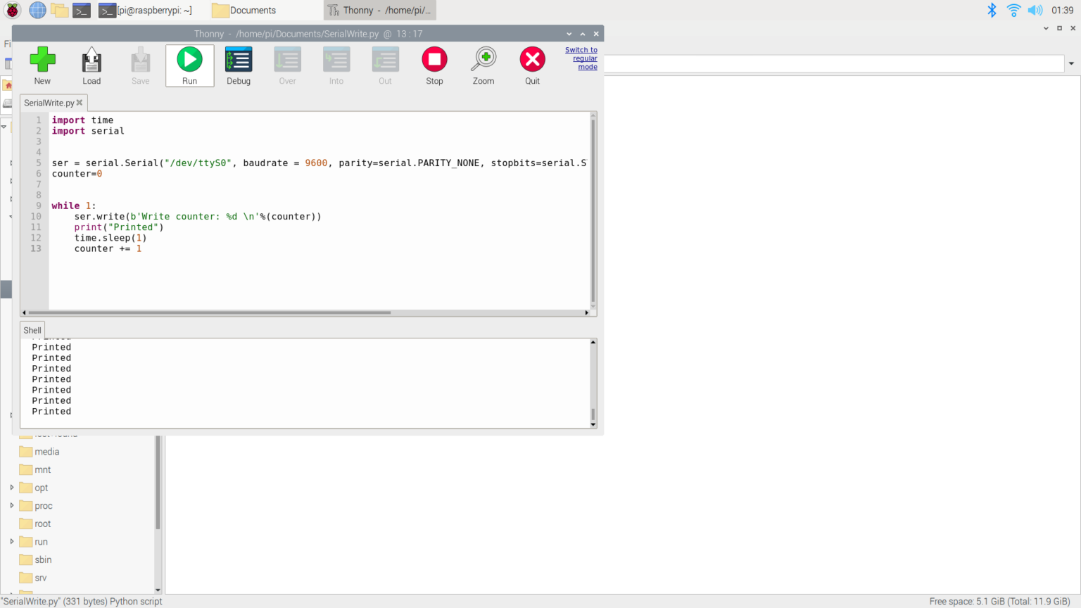 RPi Python Programming 19: Serial UART communication on RPi's TTL port