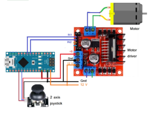How to control DC motor speed & direction using a joystick and Arduino