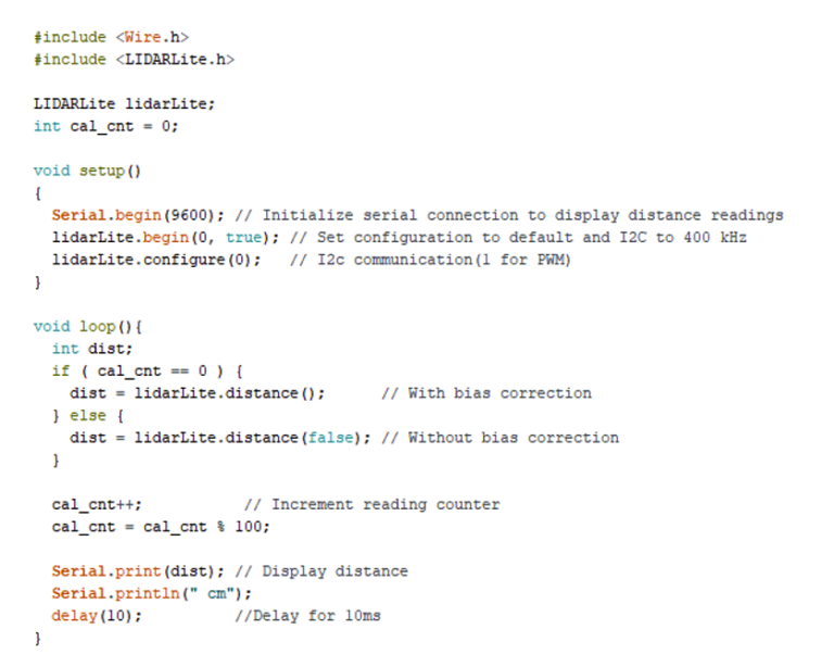 How to use a LiDAR sensor with Arduino