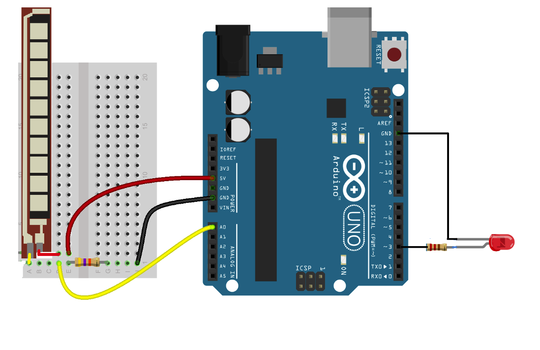 Objetivo arco Distraer How to use a flex sensor with Arduino