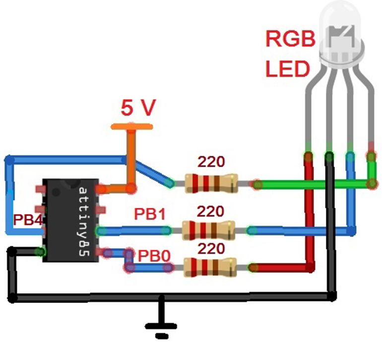 Tutorial 8: RGB LED interfacing with ATtiny85