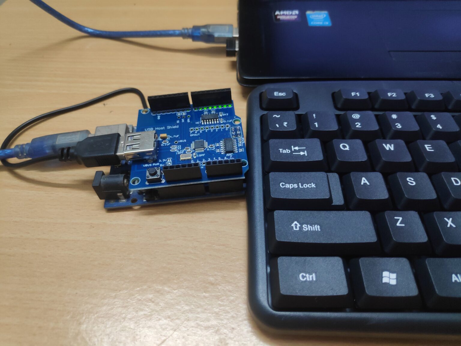 How to read input from USB keyboard on Arduino