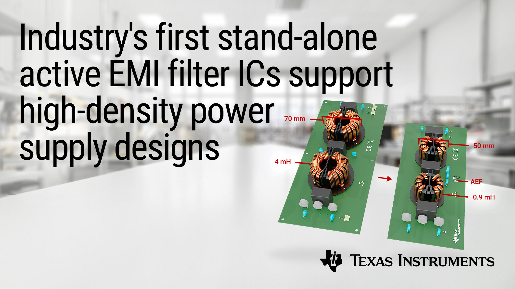 TI pioneers the industry's first standalone active EMI filter ICs