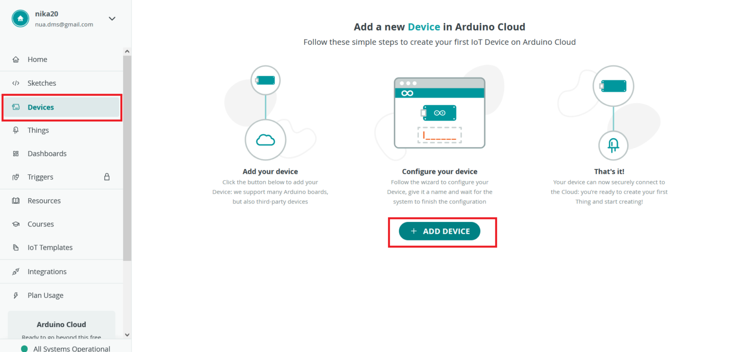 How to set-up and build a project using Arduino IoT Cloud